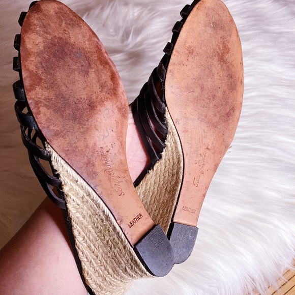 Tommy Bahama Braided Leather Slip On Wedges EUC SZ 8 1/2 - Picture 5 of 11